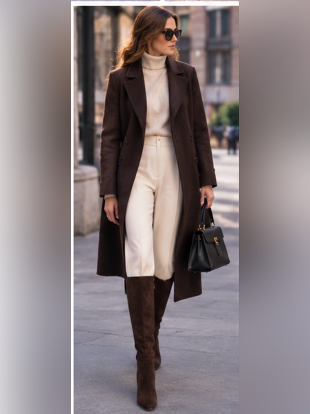 Vince Camuto Sangeti Samrie" Real Faux Suede Knee-High Boots in Dark Brown.